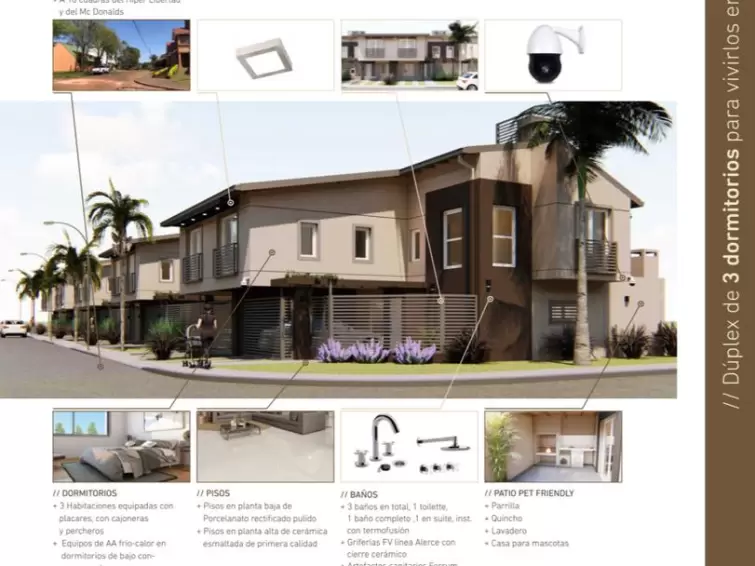 EN VENTA COMPLEJO DUPLEX 3 DORMITORIOS A ESTRENAR